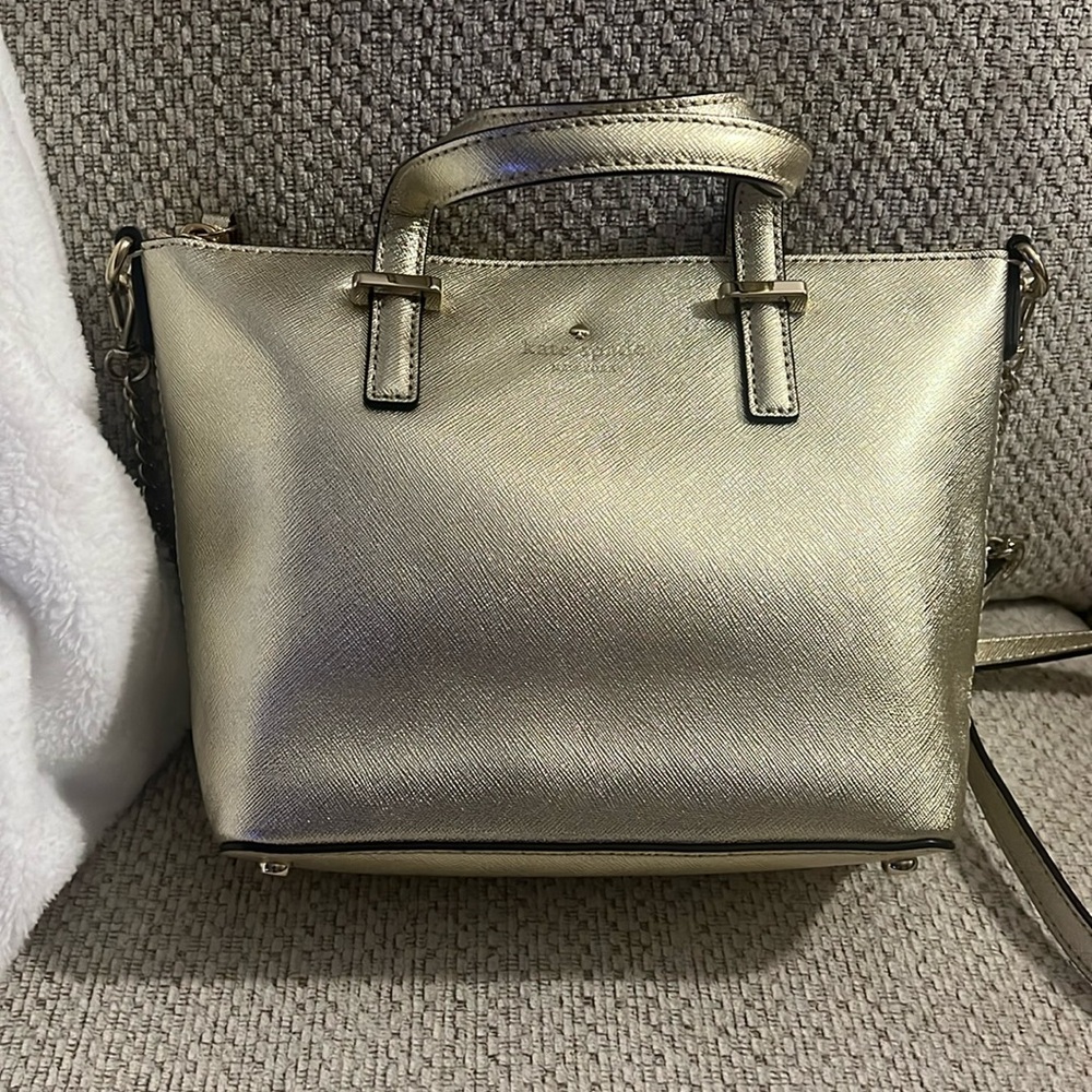 ♠️VINTAGE METALLIC SMALL TOTE (KATE SPADE)‼️